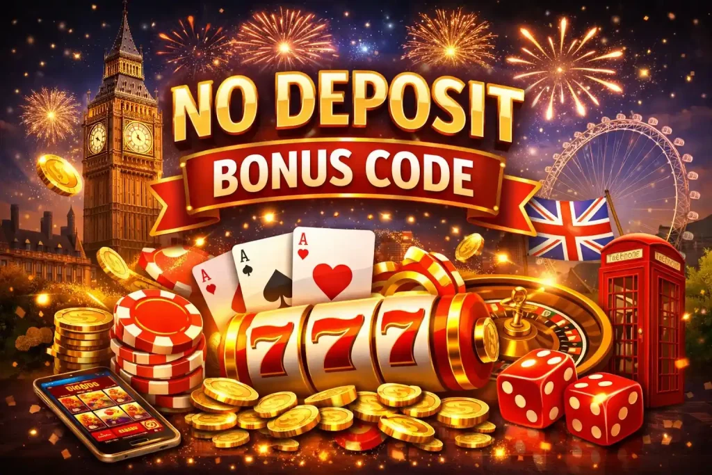 Wild Robin Casino bonus guide graphic showing no deposit bonus code, free spins, matched bonus, promo codes, cashback bonus and loyalty rewards in a gold casino style